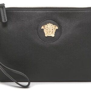 Versage Leather Zip Pouch